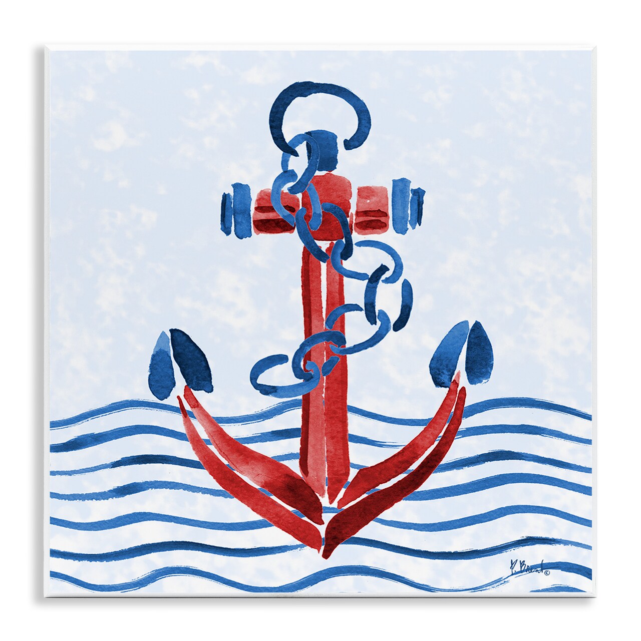 Stupell Industries Brushed Nautical Anchor Wall Plaque, design by Paul Brent